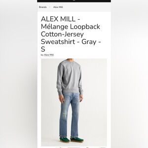 Alex Mill Men's Crewneck Sweater in Gray